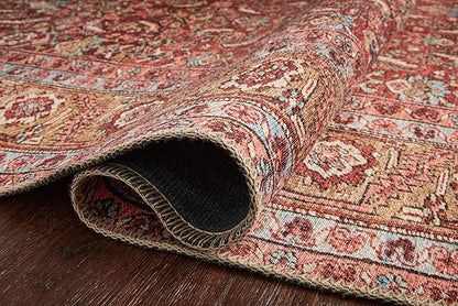 Loloi Loren Collection LQ-06 Red/Multi 2'-6" x 7'-6" Runner Rug