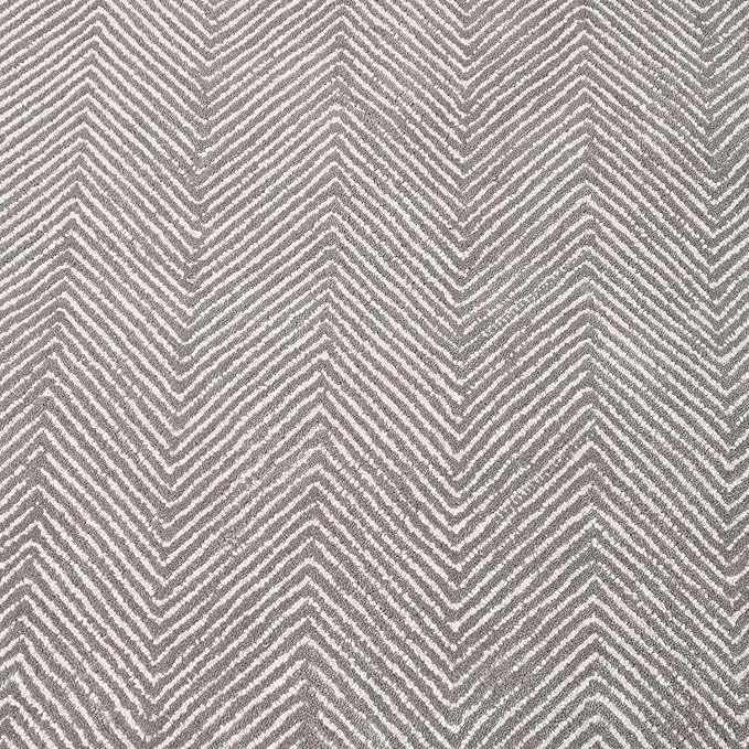 Modern Herringbone Chevron Collection Handcrafted Wool Area Rug - Durable, Zigzag Pattern, for High Traffic, Contemporary Design for Living Room, Bedroom, Dining Room Decor (Smoke Grey, 9' x 11')