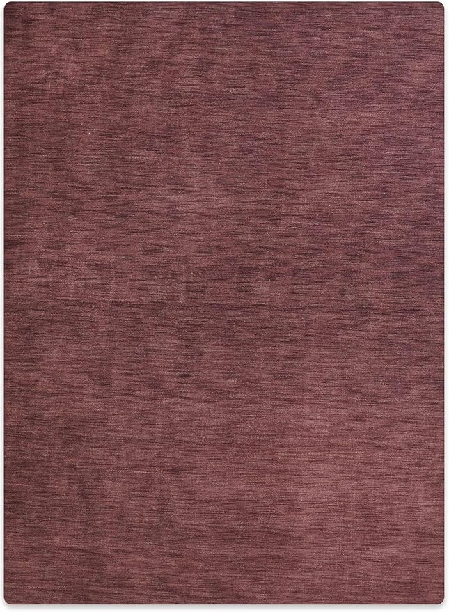 Rugsotic Carpets Hand Knotted Gabbeh Wool 9'x12' Area Rug Solid Purple L00111