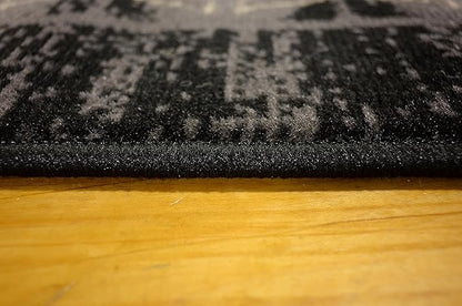 Unique Loom Taftan Collection Border Geometric Tribal Inspired Design Area Rug (9' 10 x 13' 0 Rectangular, Black/ Gray)