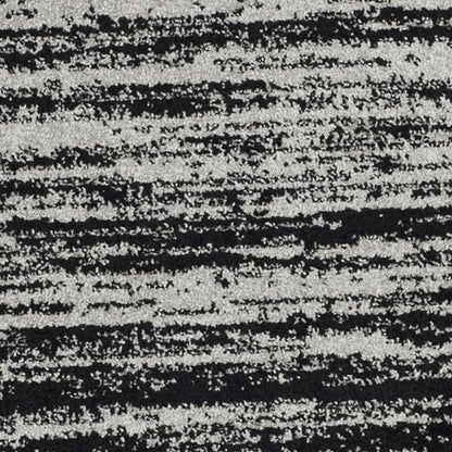 SAFAVIEH Adirondack Collection Area Rug - 6' Round, Silver & Black, Modern Ombre Design, Non Shedding & Easy to Clean, Ideal for Living Room, Bedroom, Office, Dining Space (ADR113A)