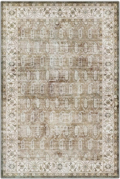 LUMI 5x8 Washable Area Rug for Living Room, Ultra Soft Traditional Vintage Rugs Non Slip with Rubber Backing, Low Profile, High Traffic, Stain Resistant Carpets, Ideal for Bedroom, Dining Room, Indoor