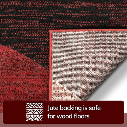 Well Woven Dulcet Bingo Red Modern Geometric (7'10" x 9'10") Area Rug