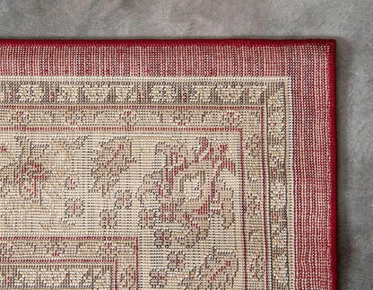 Unique Loom Sialk Hill Collection Area Rug - Washington (5' 3" x 8' Rectangle Burgundy/Cream)