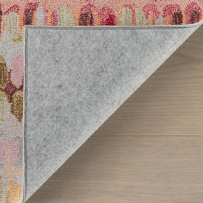 Dash & Albert Paint Chip Pastel Machine Washable Rug, 4 X 6 Feet, Multicolored Geometric Pattern