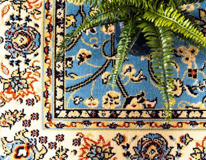 Unique Loom Sialk Hill Collection Area Rug - Washington (7' x 10' Rectangle Light Blue/Navy Blue)