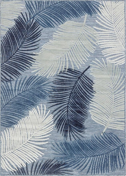 Nourison Home Suncoast Denim 4' x 6' Area Rug - Easy Clean, Non Shedding, Bed Room, Living Room, Dining Room, Kitchen (4' x 6')