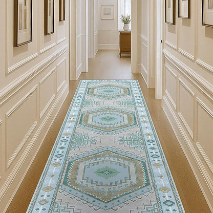 Fame Living Washable Area Rug. Modern Farmhouse. Vintage. Turkish. Bohemian. Distressed. Oriental. Traditional. Rugs for Living Room. Dining. Bedroom. Office. Entryway. Foyer. (856GG, 2'5" x 6'5")