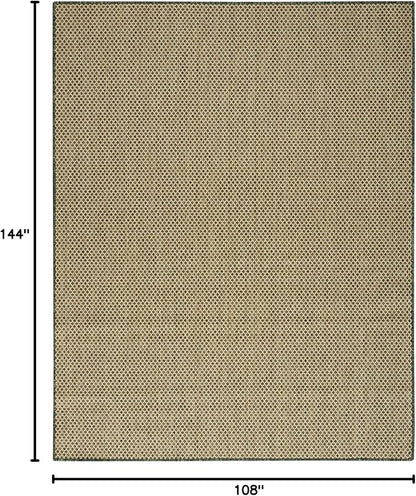 Nourison Home Courtyard Green 9' x 12' Area Rug - Easy Clean, Non Shedding, Bed Room, Living Room, Dining Room, Kitchen (9' x 12')