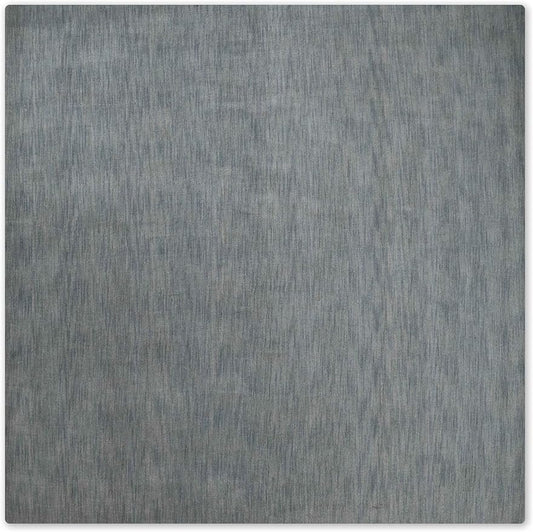 Hand Knotted Loom Wool ECO-Friendly Area Rugs - 8'x8', Square, Light Blue Color, Solid Plain Design, High Pile Handmade Anti Skid Area Rugs for Living Room, Bed Room (L00111)
