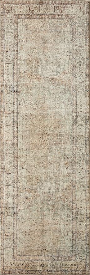 Loloi Margot Collection MAT-01 Antique/Sage 2'-6" x 9'-6" Runner Rug feat. CloudPile, No-Shed Easy Clean Large Patterned Area Rug for Living Room, Bedroom, Dining Area