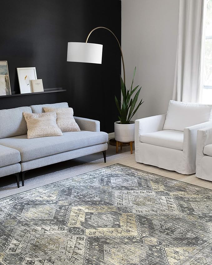 Loloi II Skye Collection SKY-09 Graphite/Silver 2'-3" x 3'-9" Accent Rug