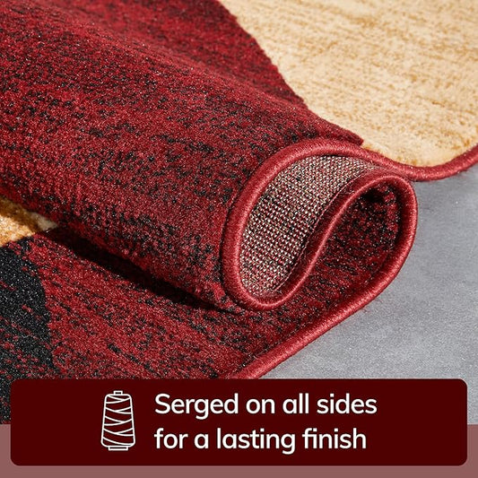 Well Woven Dulcet Bingo Red Modern Geometric (7'10" x 9'10") Area Rug