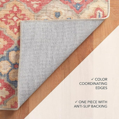 Dash and Albert Pali Machine Washable Area Rug - Runner - 2.5' x 8' Multicolor - Geometric Accent Rug - Anti-Slip Backing, Lightweight, Machine Washable, High Traffic Areas Kitchen, Mudroom, Entryway