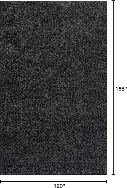 JONATHAN Y Haze Solid Low-Pile Black Indoor Area Rug 10x14, Coastal,Bohemian,Minimalist,Classic, Easy-Cleaning for Living Room,Bedroom,Kitchen,Pet Friendly,Non-Shedding (SEU100I-14)