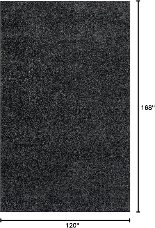 JONATHAN Y Haze Solid Low-Pile Black Indoor Area Rug 10x14, Coastal,Bohemian,Minimalist,Classic, Easy-Cleaning for Living Room,Bedroom,Kitchen,Pet Friendly,Non-Shedding (SEU100I-14)