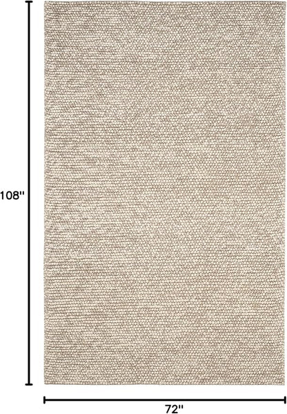 SAFAVIEH Area Rug 6x9 - Natura Collection - Beige, Handmade Wool Blend, Textured Design, Ideal for Living Room, Bedroom, Dining Space (NAT620B)