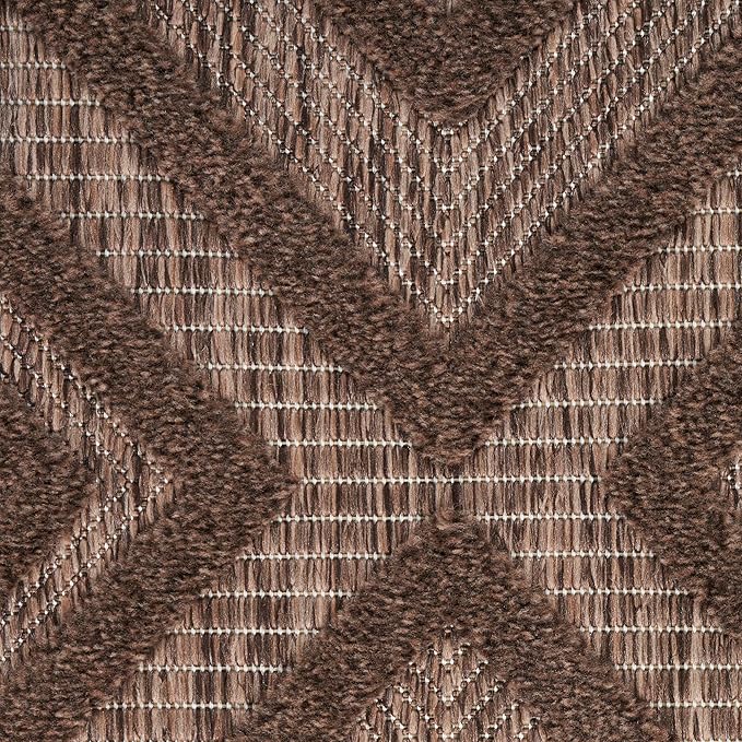 Nourison Home Versatile Brown 2' x 4' Area Rug - Easy Clean, Non Shedding, Bed Room, Living Room, Dining Room, Kitchen (2' x 4')