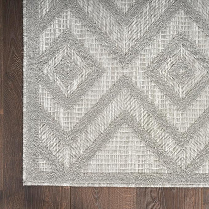 Nourison Home Versatile Silver Grey 6' x 9' Area Rug - Easy Clean, Non Shedding, Bed Room, Living Room, Dining Room, Kitchen (6' x 9')