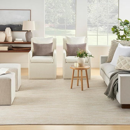Nourison Home Nourison Essentials Ivory Gold 7' x 10' Area Rug - Easy Clean, Non Shedding, Bed Room, Living Room, Dining Room, Kitchen (7' x 10')
