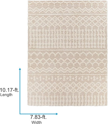 Livabliss Hapsburg Moroccan Shag Area Rug, 7'10" x 10'2, Beige