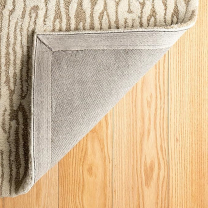 Dash & Albert Malone Oatmeal Hand Tufted Wool Rug, 6 X 9 Feet, Neutral Graphic Pattern - Premium Luxury Hotel Quality Soft Breathable Hypoallergenic Machine Washable Easy Care All Season
