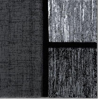 Area Rug Modern 4x5 Grey Geometry Soft Hand Carved Contemporary Floor Carpet Fluffy Texture for Indoor Living Dining Room and Bedroom Area