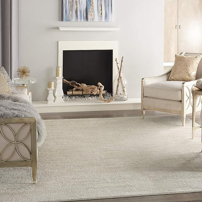 Nourison Home Nourison Essentials Ivory Beige 7' x 10' Area Rug - Easy Clean, Non Shedding, Bed Room, Living Room, Dining Room, Kitchen (7' x 10')