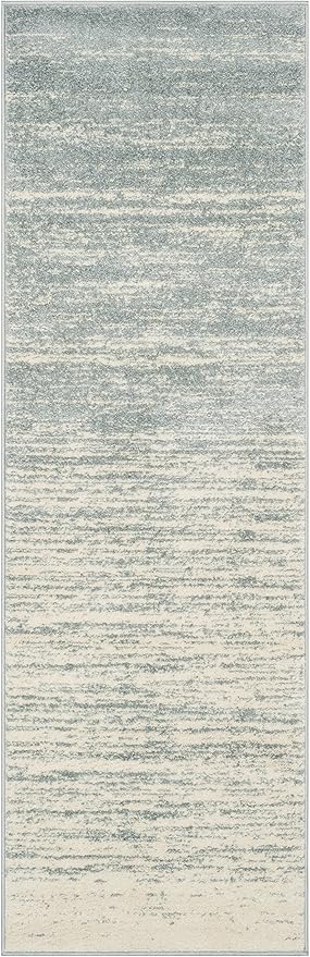SAFAVIEH Adirondack Collection Runner Rug - 2'6" x 10', Slate & Cream, Modern Ombre Design, Non Shedding & Easy to Clean, Ideal for Hallway, Foyer, Kitchen, Entryway, Bedroom (ADR113T)