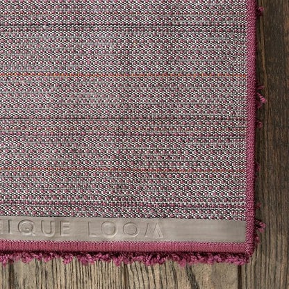 Unique Loom Solid Shag Collection Area Rug (2' 7" x 10' Runner, Eggplant Purple)
