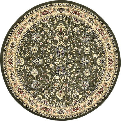 Unique Loom Sialk Hill Collection Area Rug - Washington (7' 10" Round Green/Hunter Green)