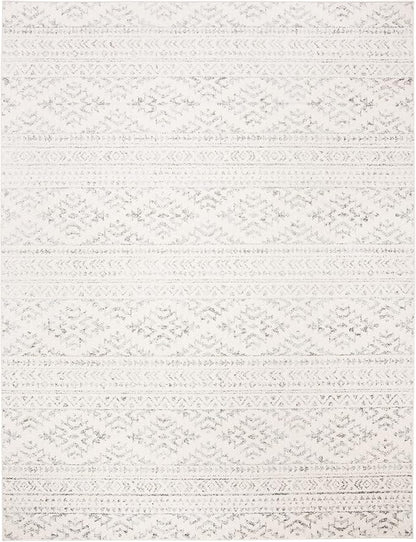 SAFAVIEH Area Rug 12x15 - Tulum Collection - Large - Ivory & Grey, Moroccan Boho Tribal Design, Non-Shedding & Easy to Clean, Ideal for Living Room, Bedroom, Dining Space (TUL272A)