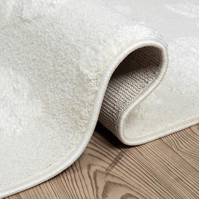 Abani Nomad Cream Area Rug 4' x 6' for Living Room, Bedroom - Abstract Pattern - Durable & Easy to Clean