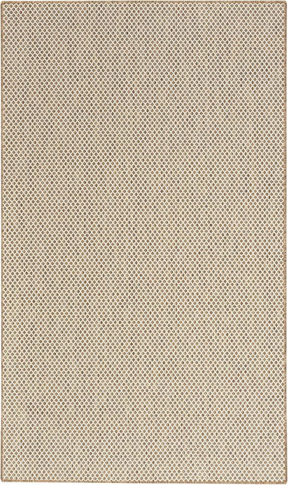 Nourison Home Courtyard Jute Ivory 3' x 5' Area Rug - Easy Clean, Non Shedding, Bed Room, Living Room, Dining Room, Kitchen (3' x 5')