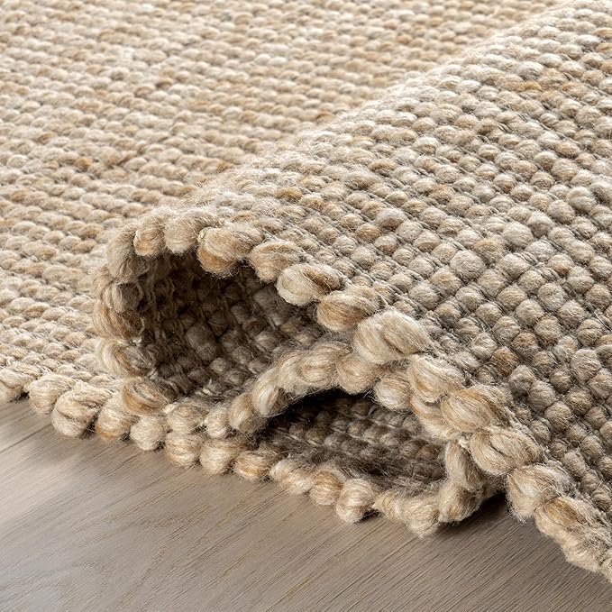 Rugs USA Palisades Marled Beige/Ivory, 4' x 6', Hand Woven, Marled, Tassel, Soft and Cozy, High Traffic, Stain Resistant, Easy Clean, Durable Area Rug for Bedroom, Living Room, Dining, Den, Foyer