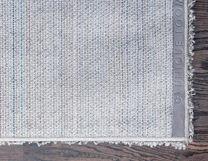 Unique Loom Solid Shag Collection Area Rug (10' x 13' Rectangle, Cloud Gray)