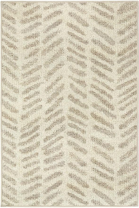 Dash & Albert Rowley Grey Machine Washable Rug, 5 X 8 Feet, Grey Graphic Pattern