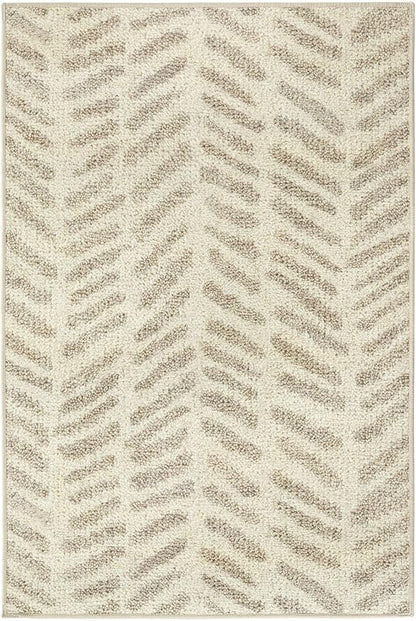 Dash & Albert Rowley Grey Machine Washable Rug, 2 X 3 Feet, Grey Graphic Pattern