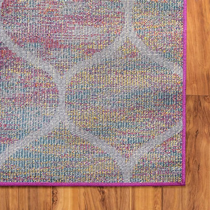 Rugs.com Lattice Frieze Collection Rug – 10' x 14' Multi Medium Rug Perfect for Living Rooms, Large Dining Rooms, Open Floorplans