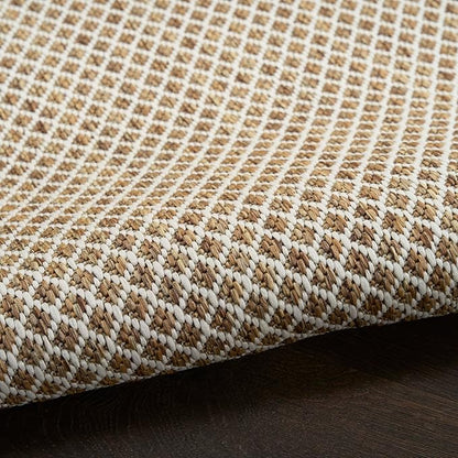 Nourison Home Courtyard Jute Ivory 6' x 9' Area Rug - Easy Clean, Non Shedding, Bedroom, Living Room, Dining Room, Kitchen