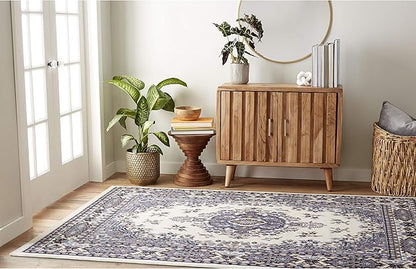Home Dynamix Premium Sakarya Traditional Medallion Border Area Rug, Porcelain, 7'8"x10'7" Rectangle
