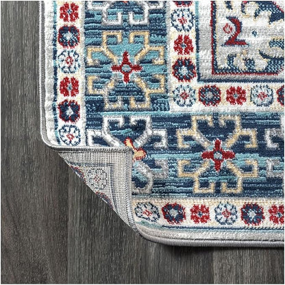 JONATHAN Y Modern Vintage Medallion Blue/Light Grey Runner Rug, 2x8, Country, Floral, Easy-Cleaning for Living Room, Bedroom, Kitchen, Pet Friendly, Non-Shedding (MDP108A-28)
