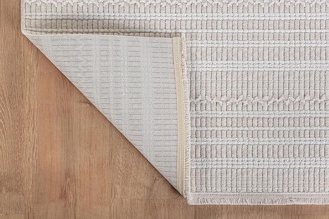 Modern Indoor Rug Stripe 2x3 Area Rugs for Living Room Luxury Kitchen Bedroom Durable Soft Geometric Durable Low and High Pile Stain Resistant Non Shedding Area Carpet 2x3