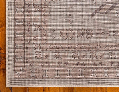 Unique Loom Taftan Collection Border Geometric Tribal Inspired Design Area Rug (6' 0 x 9' 0 Rectangular, Ivory/ Tan)