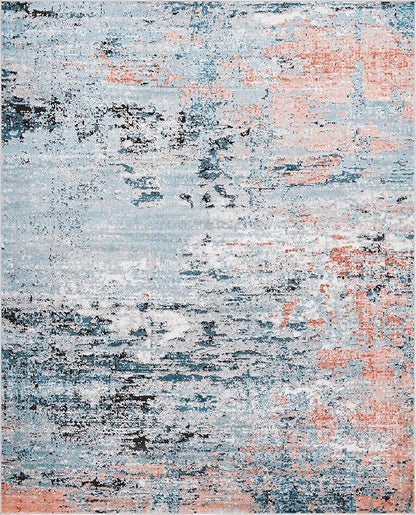 Rugs.com Leipzig Collection Area Rug – 8X10 Multi Low-Pile Rug Perfect for Living Rooms, Large Dining Rooms, Open Floorplans