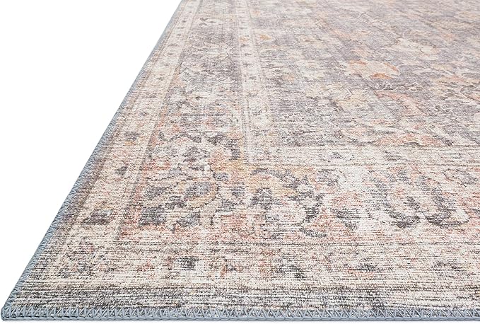 Loloi Skye Collection SKY-01 Grey/Apricot 7' x 9' Oval Area Rug