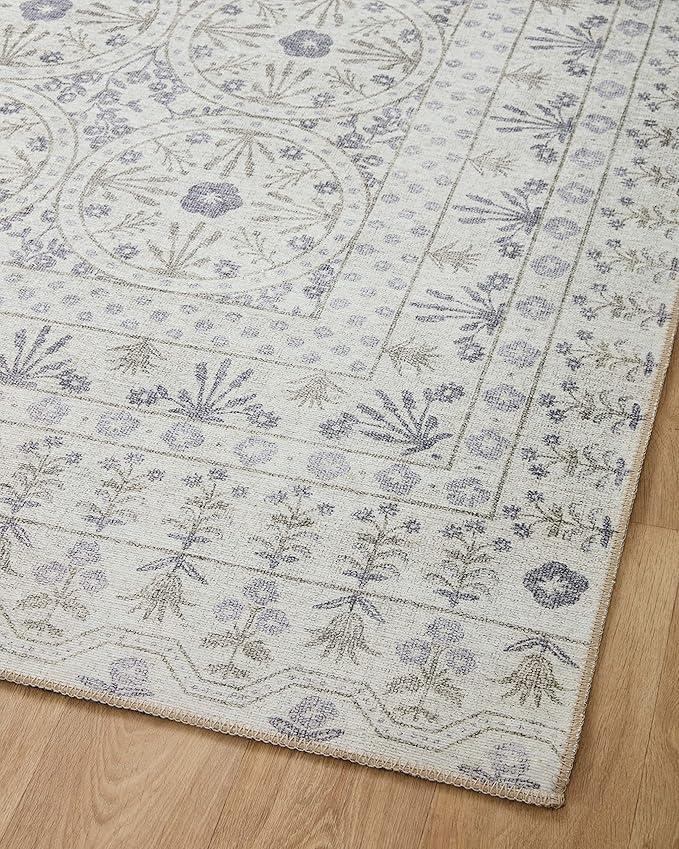 Loloi Rifle Paper Co. Maison Collection MAO-03 Rosette Ivory 2'-0" x 5'-0", .19" Pile Height, Accent Rug