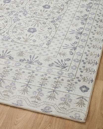Loloi Rifle Paper Co. Maison Collection MAO-03 Rosette Ivory 5'-0" x 7'-6", .19" Pile Height, Area Rug