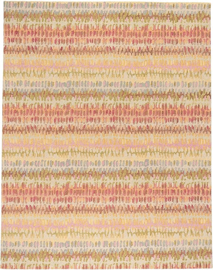 Dash and Albert Paint Chip Wool Area Rug - 5' x 8' Pastel Graphic Hand Micro Hooked Accent Rug - Durable, High Traffic Areas Hallway, Living Room, Stairs