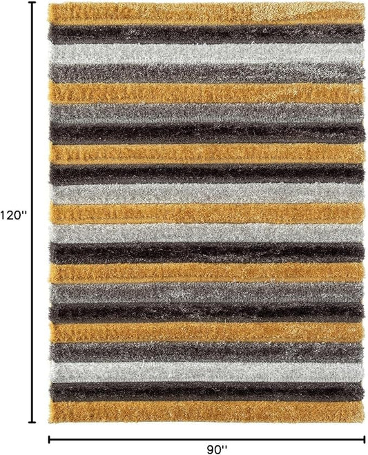 LUXE WEAVERS Lantanas Collection 7119 Yellow 8x10 Modern Geometric Area Rug